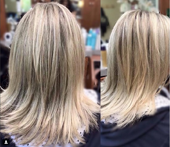 Gray Hair Blending With Highlights M2 Salon Nc At Sola Salon